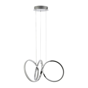 Helix 24" 1-Light Contemporary Minimalist Aluminum Ribbon Integrated LED Pendant - JONATHAN Y